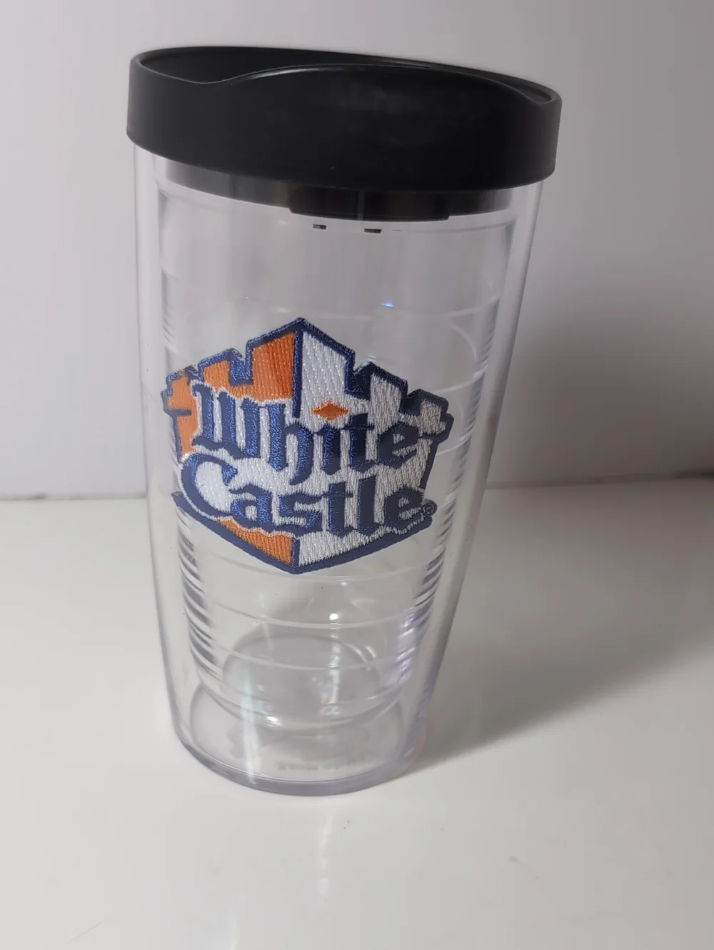 16 Oz Tervis - White Castle Tumbler in Clear with Black Lid